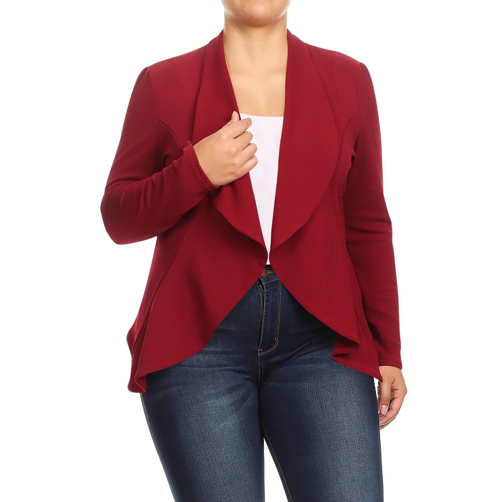 Women's plus casual jackets clearance