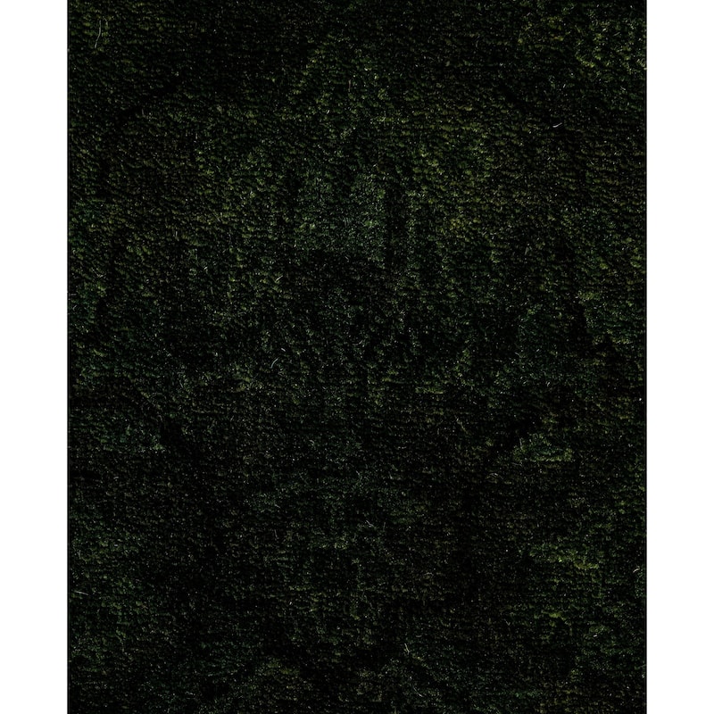 Overdyed One-of-a-Kind Hand-Knotted Area Rug - Green - 2' 6" x 15' 9"