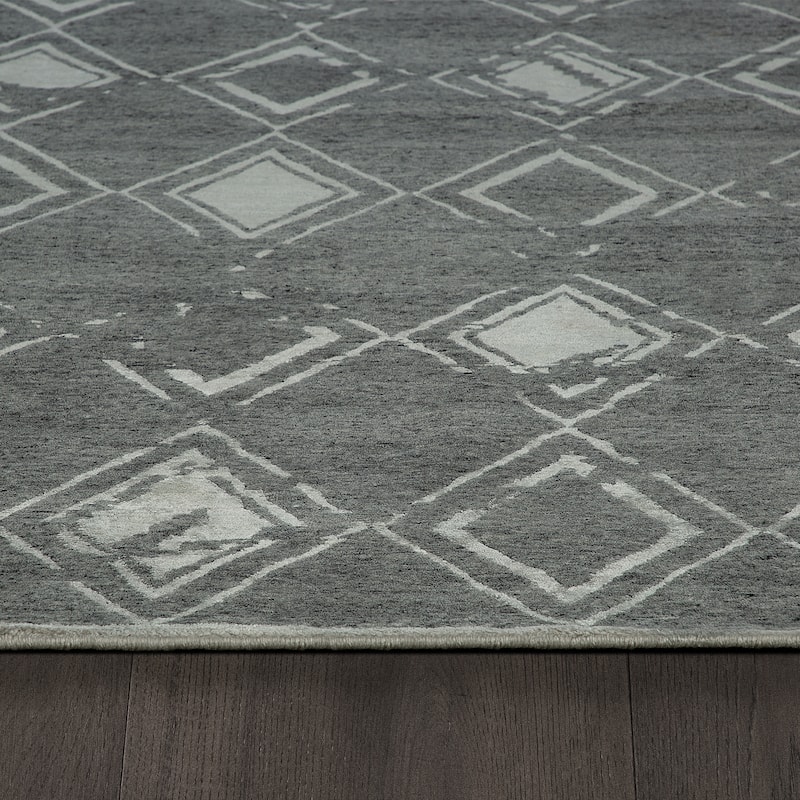 Ben Soleimani Borrado New Zealand Wool and Viscose Hand-Knotted Rug