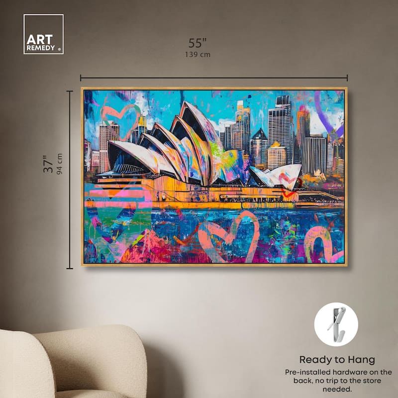 Sydney Opera Graffiti Canvas by Art Remedy