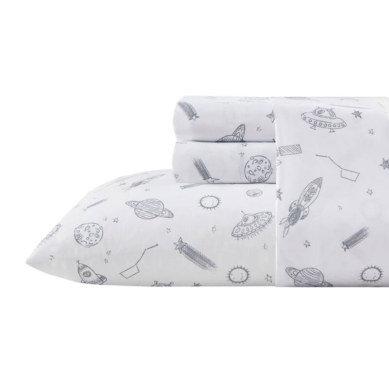 Intelligent Design Printed Microfiber Bed Sheet Set