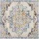 preview thumbnail 17 of 15, Livabliss Ankara Traditional Medallion Area Rug Teal - 6'7" x 6'7" Square - Square