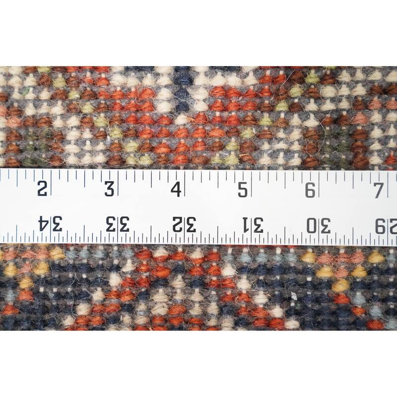 Hand Knotted Oriental 100% Wool Carpet Traditional Medallion Oranges & Rust Heriz (serapi) Area Rug - 3' 0'' X 2' 0''