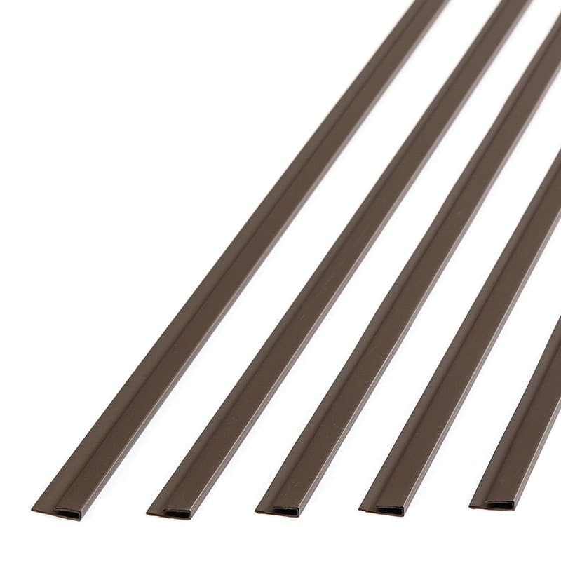 FASÄDE 47 in. Decorative Vinyl J Trim in Argent Bronze (5 Pack) - 5 Pack