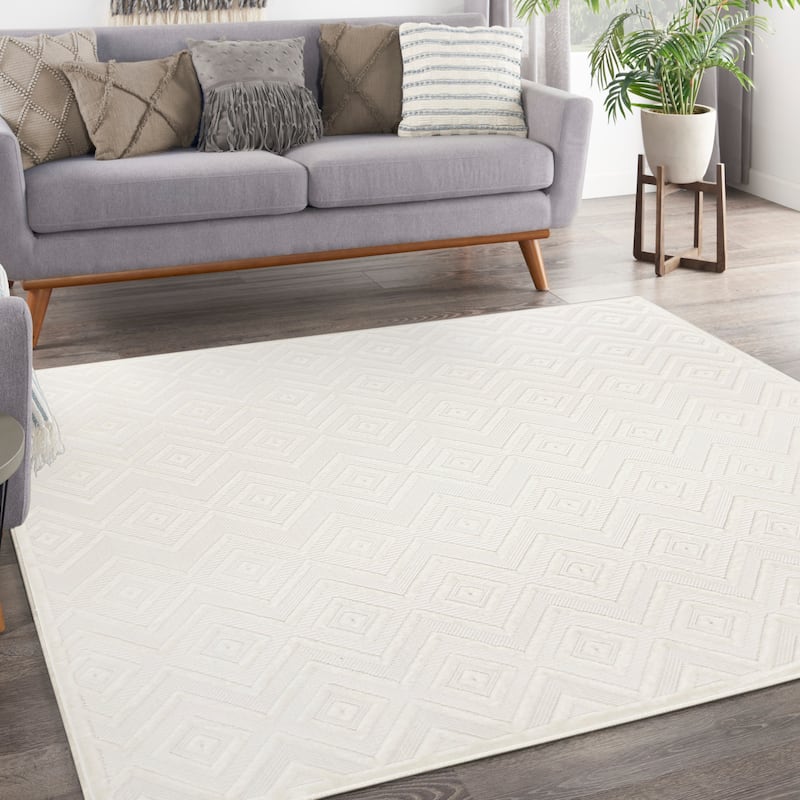Nourison Versatile Indoor/Outdoor Geometric Flatweave Area Rug