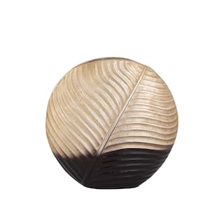 Two Tone Gold/Brown Round Vase