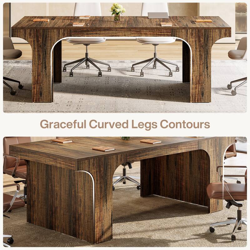 Large Executive Conference Table, Office Meeting Table, Boardroom Computer Writing Desk Workstation Accent Table