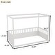 preview thumbnail 4 of 26, Children's Style Drop-down Roof Bed,Wooden Montessori Floor Bed