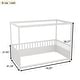 preview thumbnail 15 of 13, Twin Canopy Floor Bed with 21.45" Rails, Curtain Ready