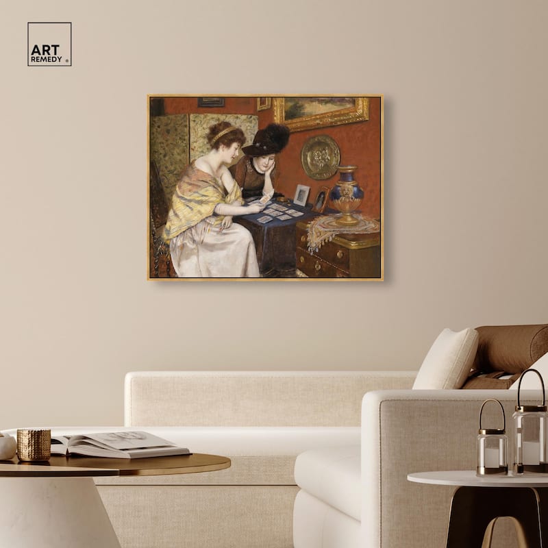 Reading the Cards Canvas by Art Remedy