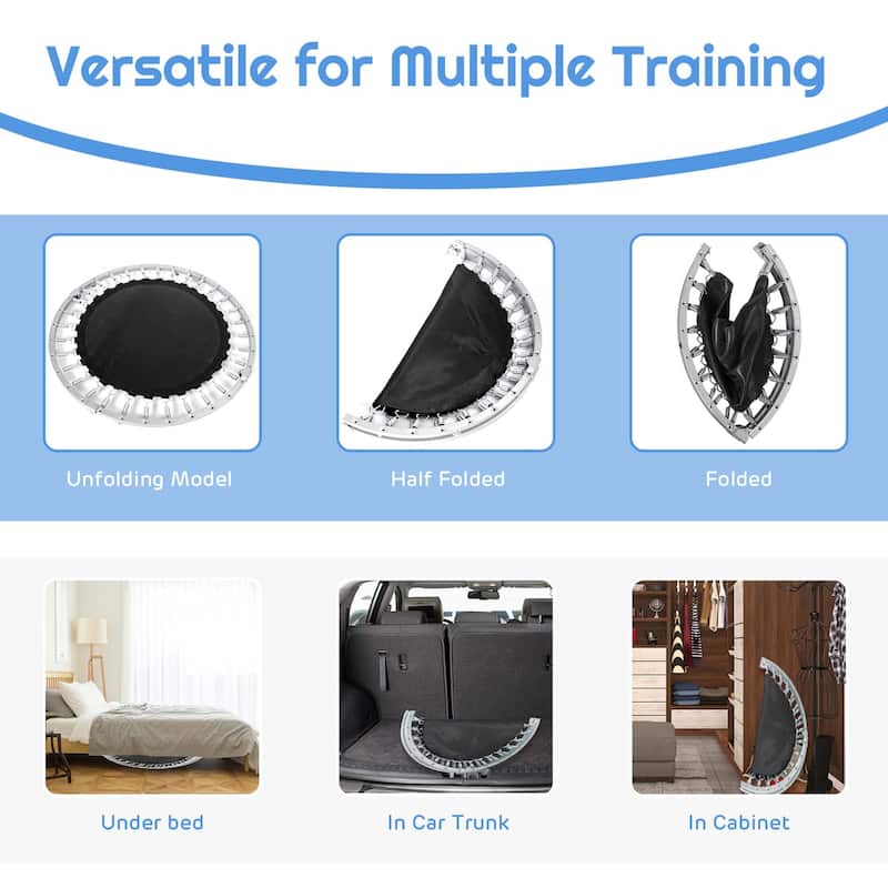 Goplus 38'' Mini Folding Trampoline Portable Recreational Fitness - See Details