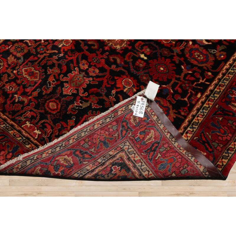 5'8''x10'6'' Hand Knotted Wool Midnight Blue Malayer Traditional Rug - 5' 8'' x 10' 6''
