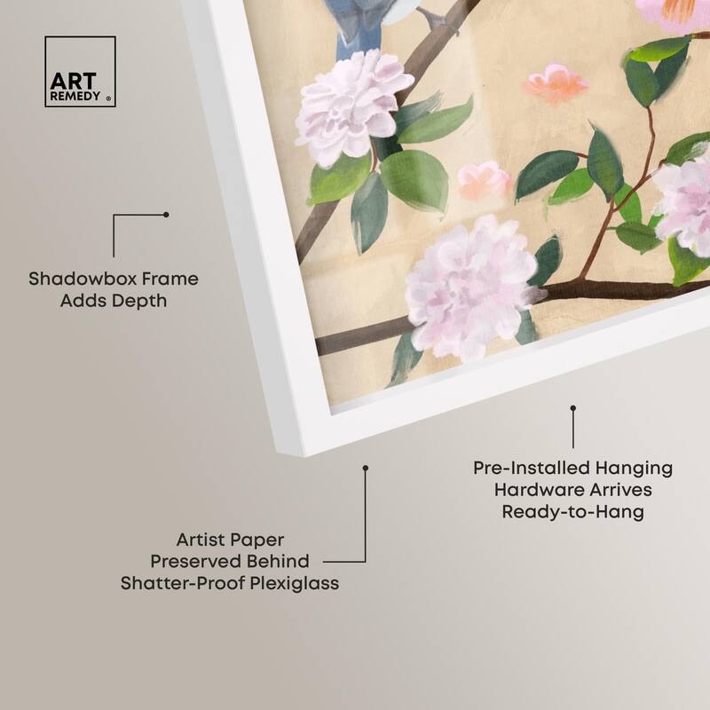Birds Cuddle Shadowbox by Art Remedy