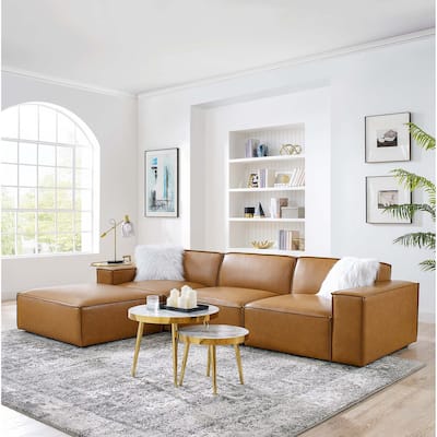 Restore 4-Piece Vegan Leather Sectional Sofa
