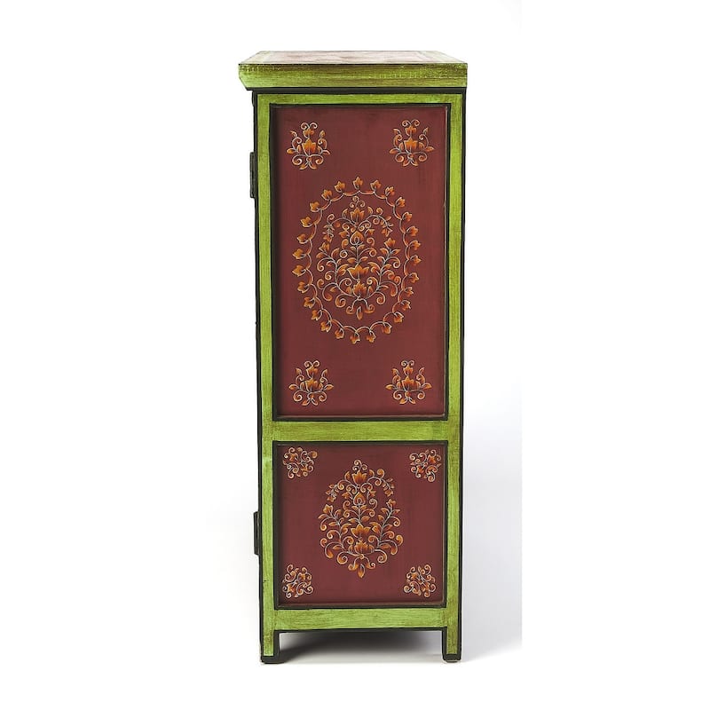 HomeRoots Disha Hand Painted Chest - 30.00 in. x 36.00 in. x 13.00 in.