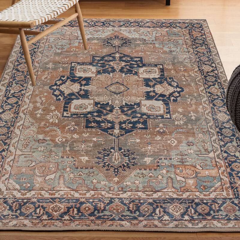 JONATHAN Y Marrakesh Ornate Medallion Machine Washable Area Rug