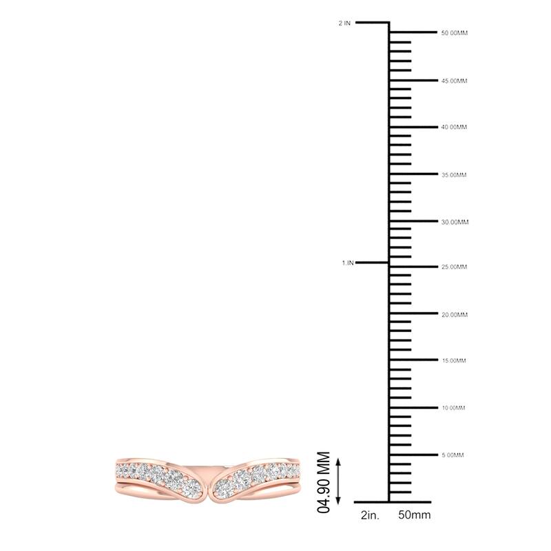 1/3ct TDW Diamond Contour Wedding Band in 10k Gold by De Couer