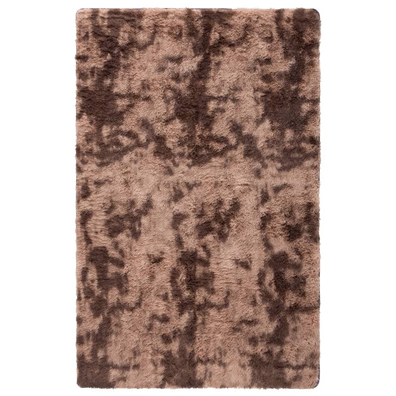 SAFAVIEH Rainbow Shag Didy Shag Rug - 5' x 8' - Brown