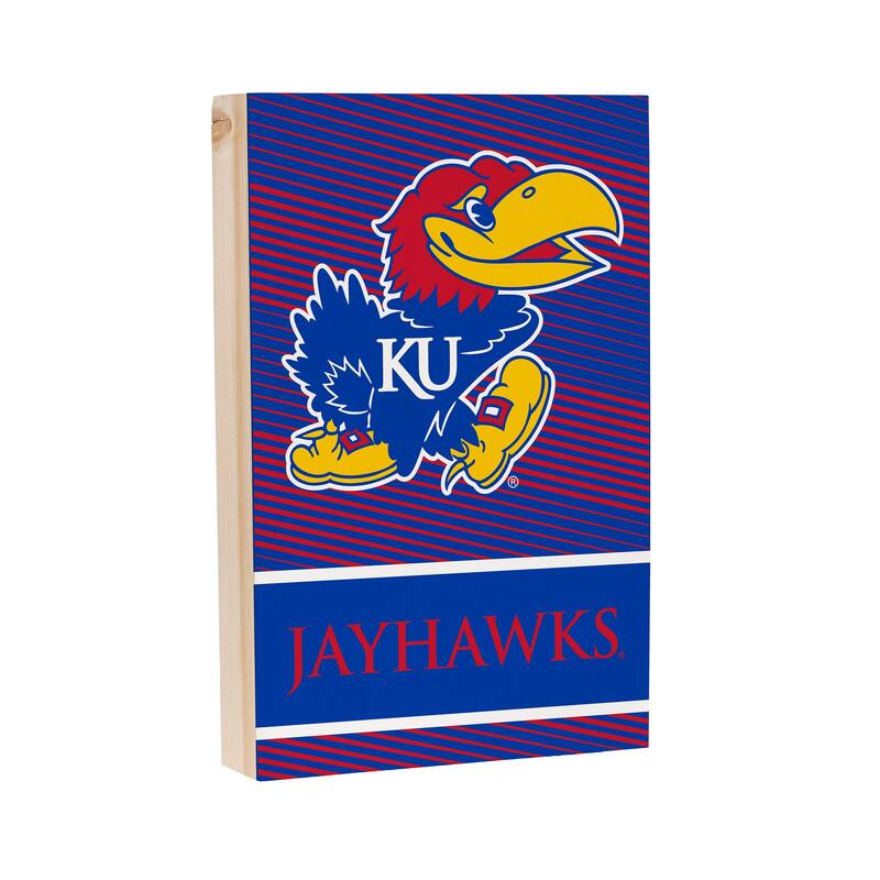 University of Kansas Wooden Tabletop Mantel Shelf Sign