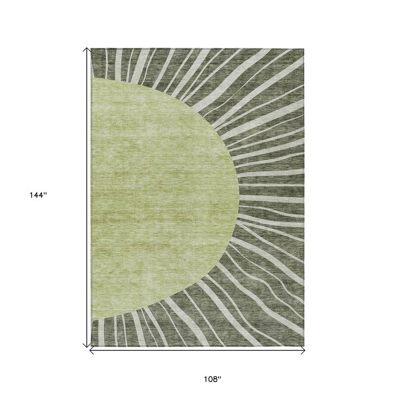 HomeRoots Abstract Transitional Rectangle Outdoor Rug