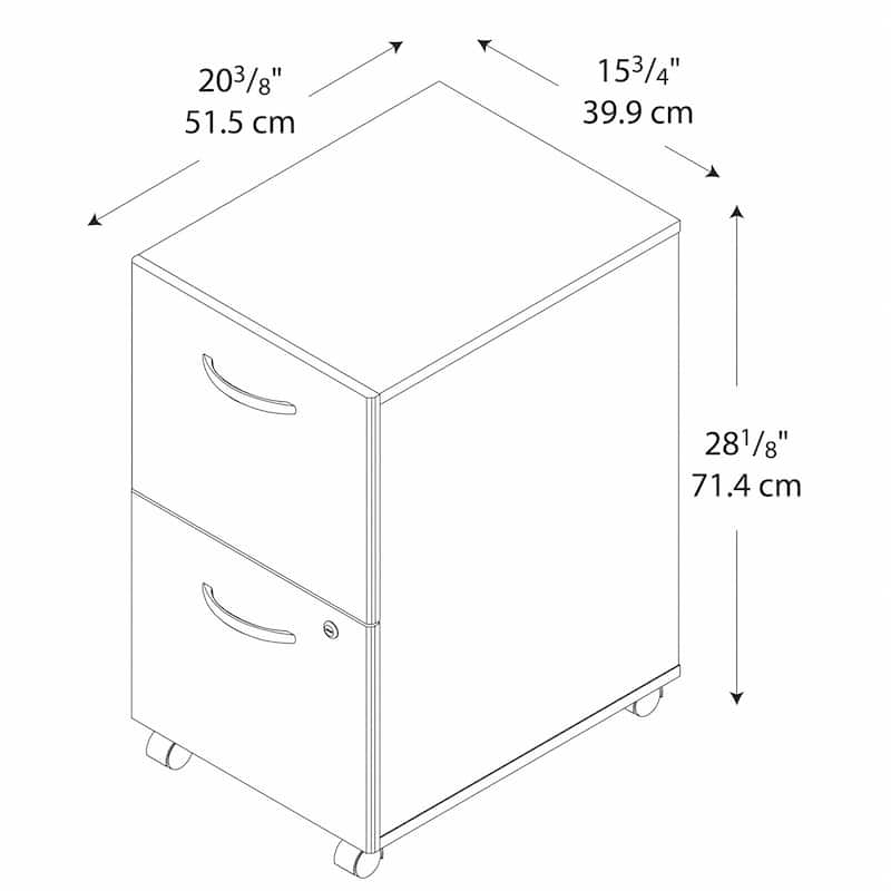 Series C 2 Drawer Mobile File Cabinet by Bush Business Furniture