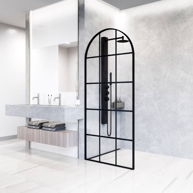 VIGO Arden 34" W x 78" H Framed Fixed Shower Screen