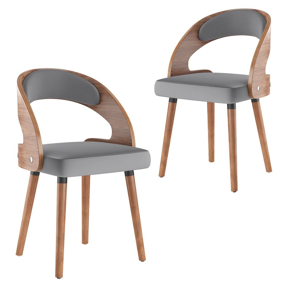 Set of 2 Modern Upholstered Dining Chairs