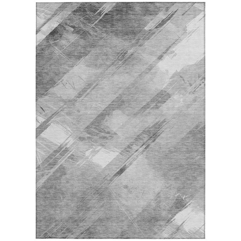 HomeRoots Striped Transitional Rectangle Outdoor Rug