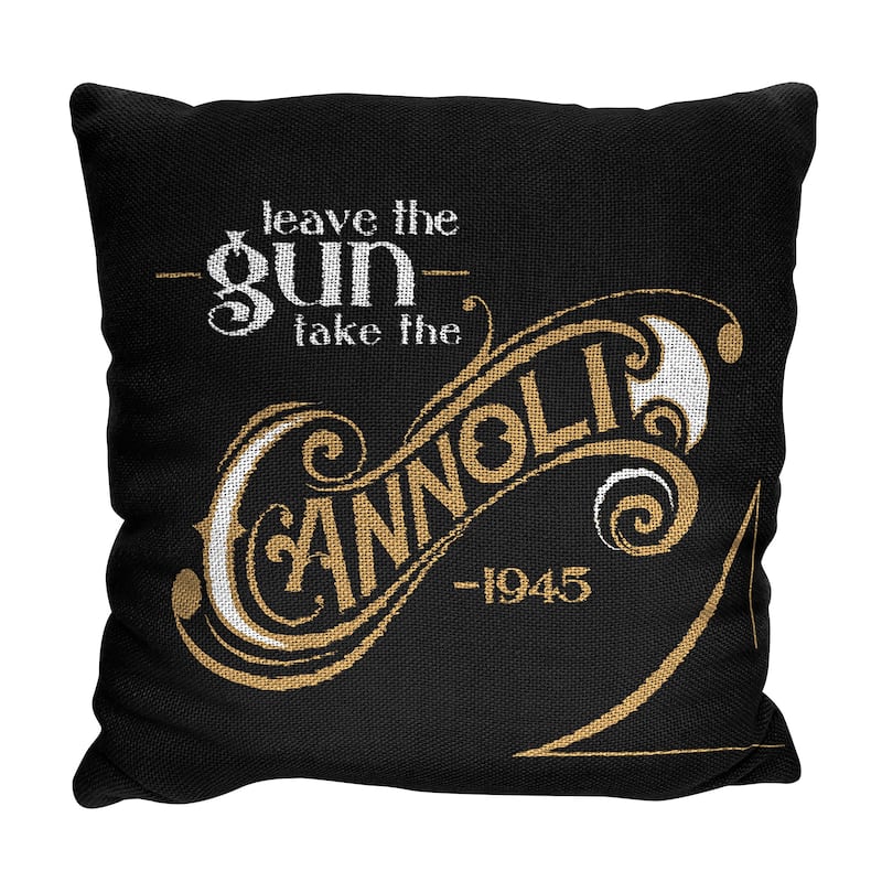 Paramount The Godfather Cannoli Jacquard Throw Pillow