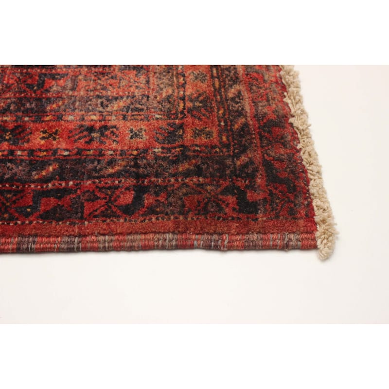 ECARPETGALLERY Hand-knotted Baluch Black Wool Rug - 3'0 x 5'9