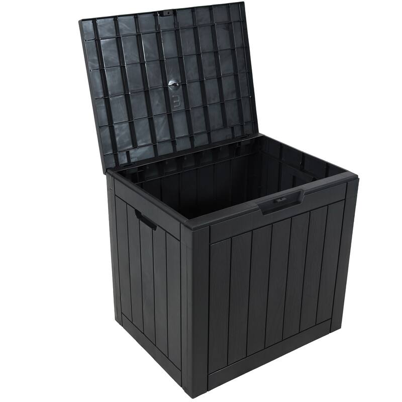 Sunnydaze Small Deck Box with Storage and Lockable Lid - 32 Gal.