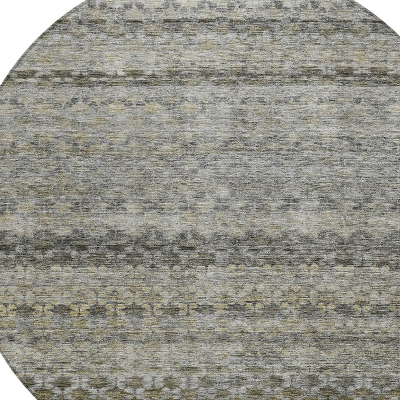 HomeRoots Striped Transitional Rectangle Outdoor Rug