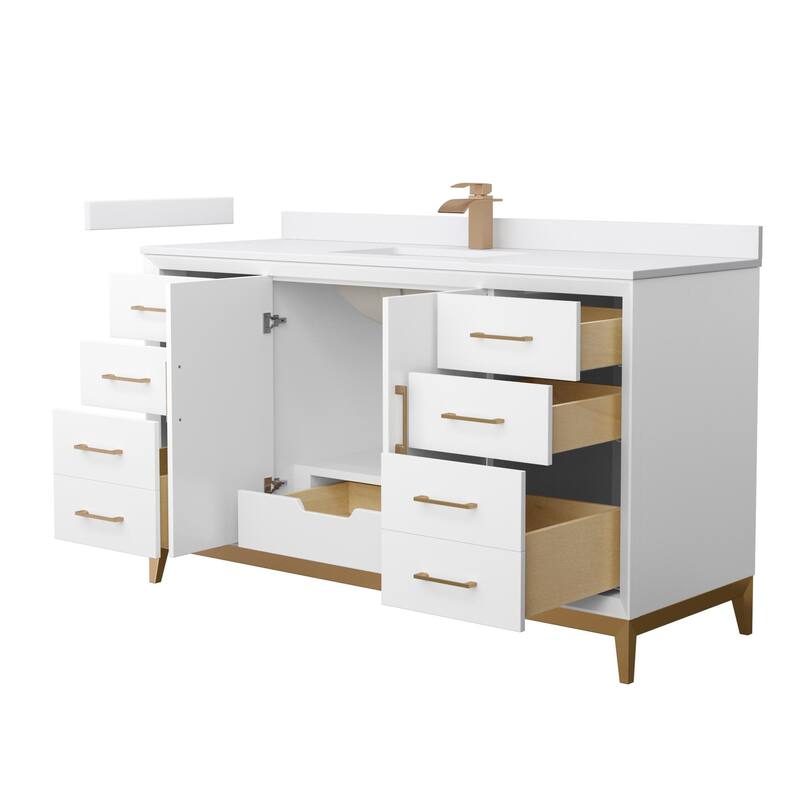 Wyndham Collection WCH818160S-VCA-UNSMXX Amici 60" Free Standing
