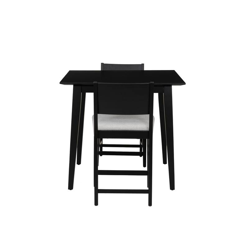 Caelan 3PC Upholstered Counter Set Black