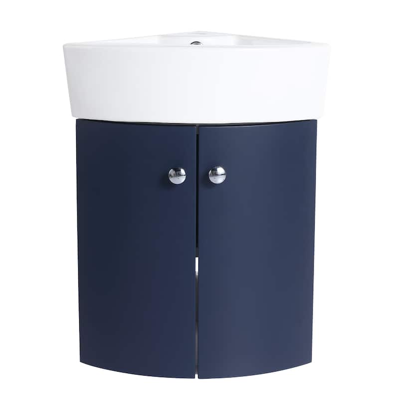 Corner Bathroom Vanity Sink Combo for Small Space