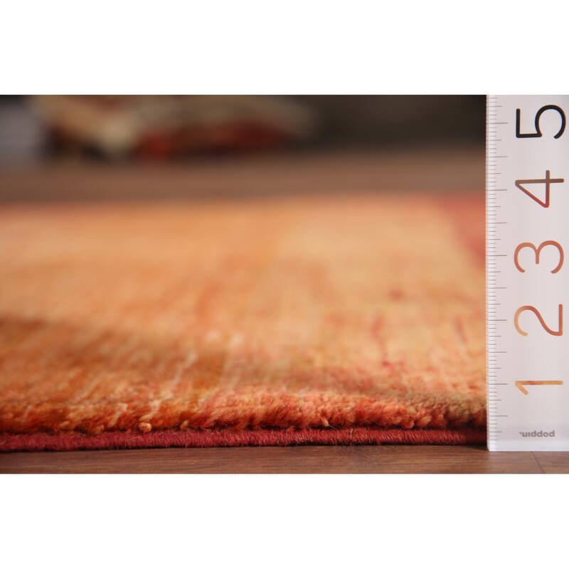 Striped Gabbeh Kashkoli Area Rug Hand-knotted Wool Carpet - 4'6" x 6'2"