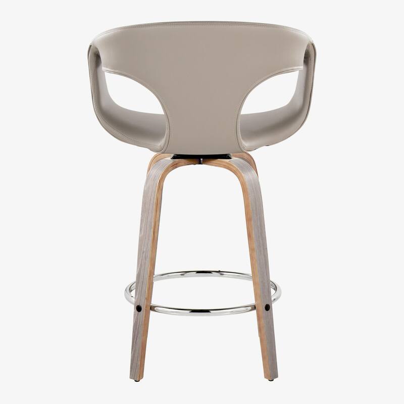 Carson Carrington Saurya 26" Fixed-Height Counter Stool with Bent Wood Legs & Round Footrest (Set of 2)