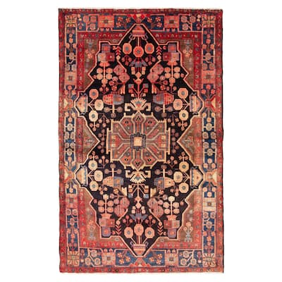 ECARPETGALLERY Hand-knotted Anatolian Vintage Black Wool Rug - 4'10 x 7'9