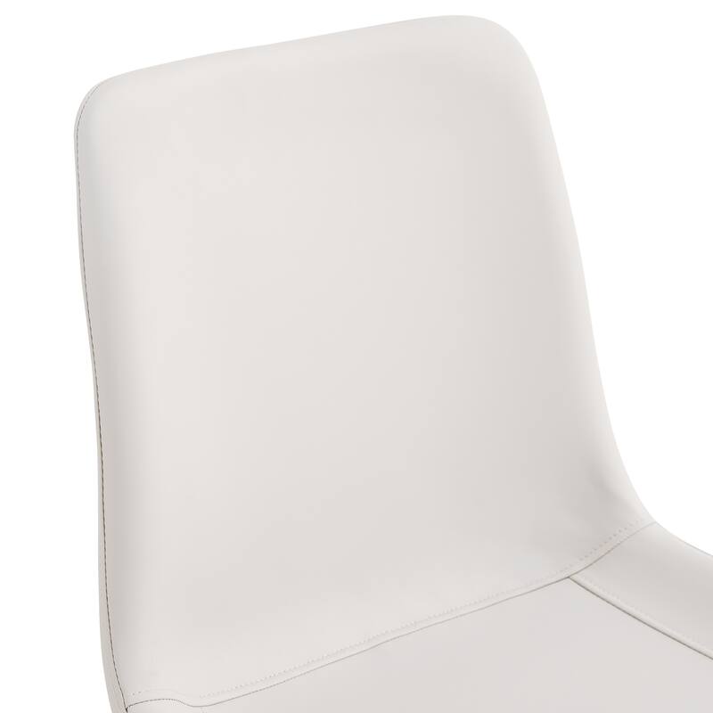 Dining Chair Set of 4, Family Dining Chair with Leather Backrest, Comfortable Kitchen Dining Chair with Extra Wide Cushion