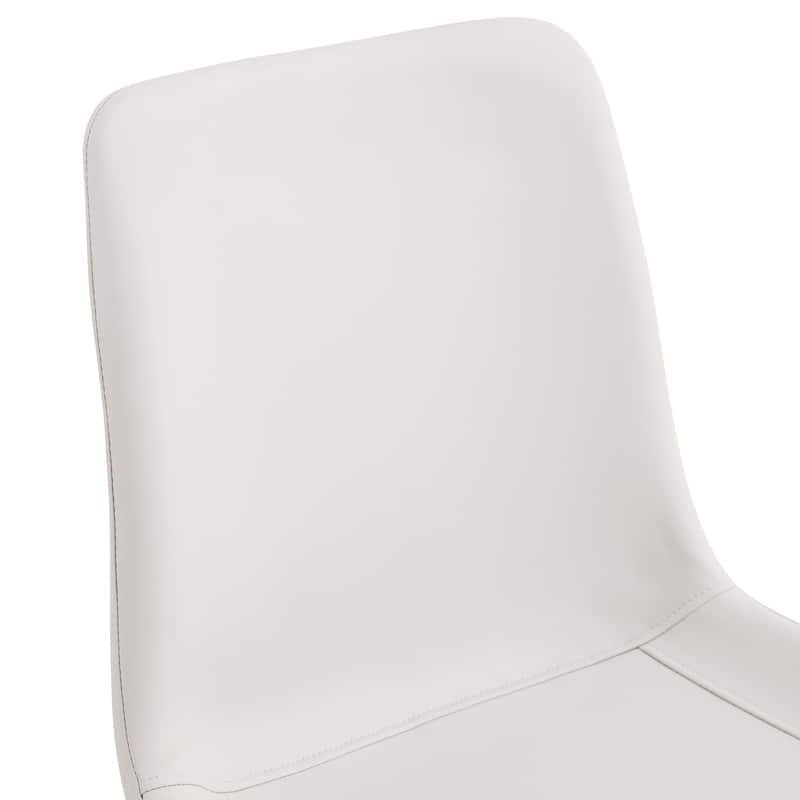 Dining Chairs Set of 6, Modern Armless Kitchen Chairs with Back, Faux Leather Dining Room Chairs with Metal Legs for Home Bistro