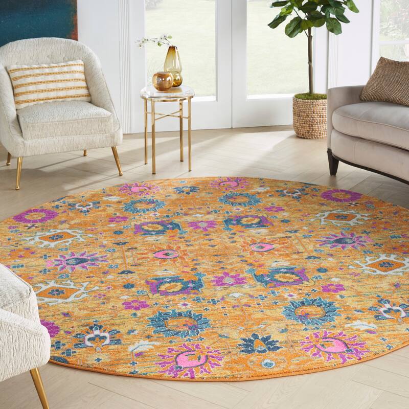 Nourison Passion Boho French Country Floral Area Rug.