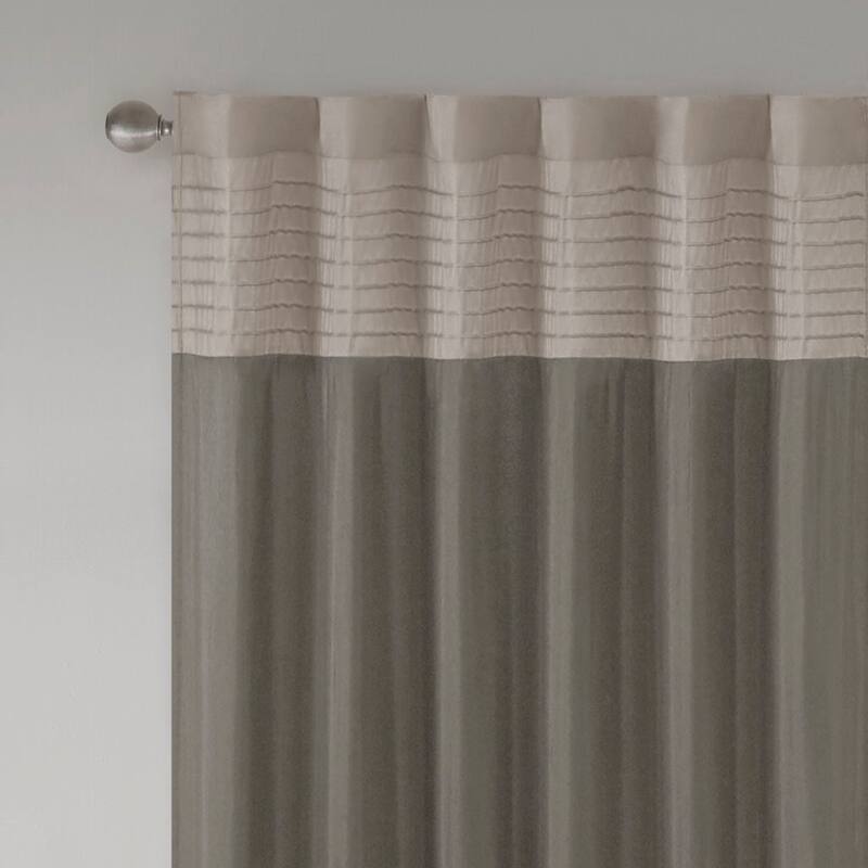 Polyoni Pintuck Curtain Panel(Only 1 Pc Panel)