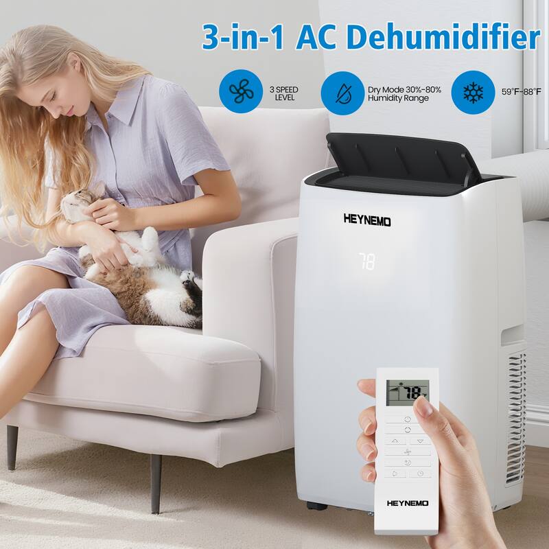 14,000 BTU 3-in-1 Portable Air Conditioner