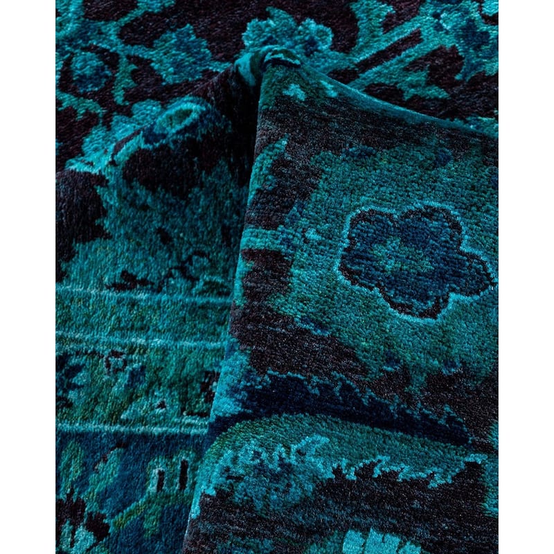 Contemporary Overdyed Wool Hand Knotted Area Rug - 6' 2" x 9' 3"