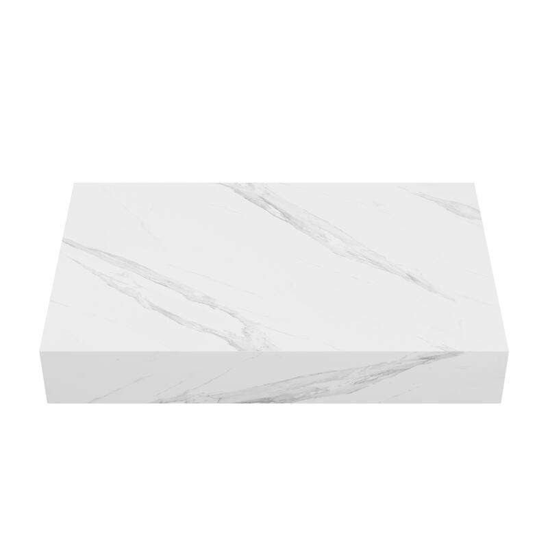 Swiss Madison SM-WSM601-SH Monaco 36" Stone Composite Vanity Top - White Marble - Painted