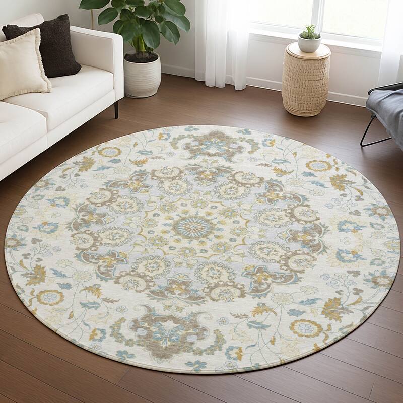 Machine Washable Indoor/ Outdoor Global Eckley Chantille Rug
