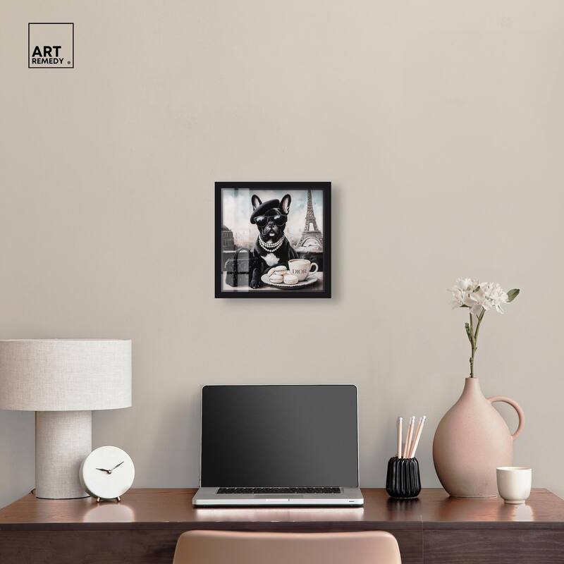 Frenchie in Paris Treats Shadowbox by Art Remedy