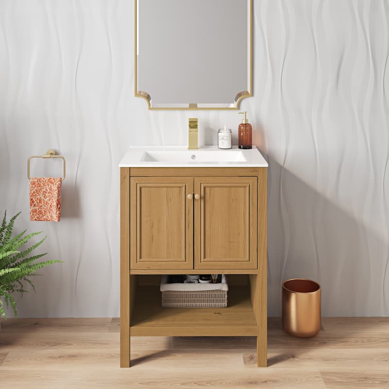 Chateau 24" Bathroom Vanity In Natural Oak