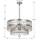 preview thumbnail 5 of 3, Perla 5 Light Antique Silver Chandelier - 22'' W x 14.25'' H
