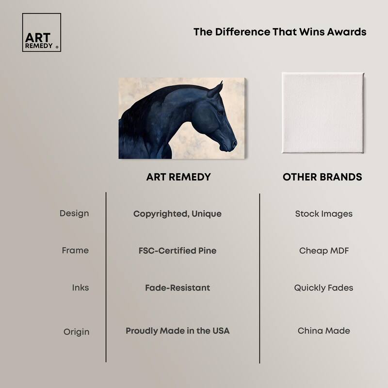 Blue Horse II Canvas by Art Remedy, Gallery Wrapped
